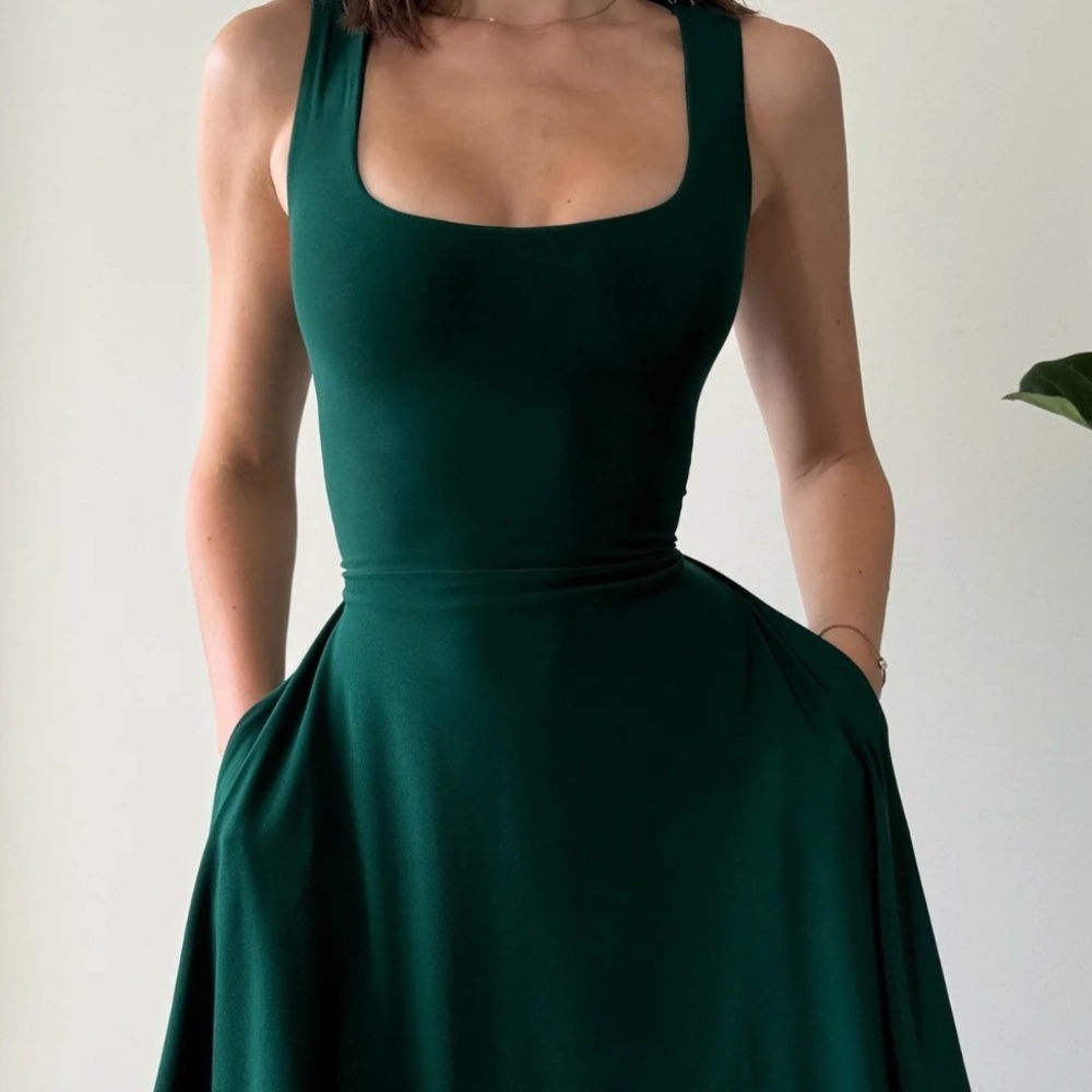 Aym Forest Green Juni Mini Dress